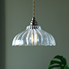 Langley Fluted Pendant Light (ES) Antiqued Brass