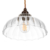 Langley Fluted Pendant Light (ES) Antiqued Brass