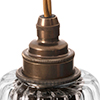 Langley Fluted Pendant Light (ES) Antiqued Brass