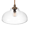 Langley Fine Fluted Pendant Light in Antiqued Brass