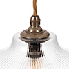 Langley Fine Fluted Pendant Light in Antiqued Brass