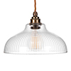 Langley Fine Fluted Pendant Light (ES) Antiqued Brass