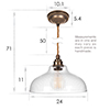 Langley Fine Fluted Pendant Light (ES) Antiqued Brass