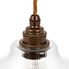 Langley Fine Fluted Pendant Light (ES) Antiqued Brass