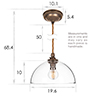 Emelia Pendant Light in Antiqued Brass