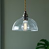 Emelia Pendant Light (ES) in Antiqued Brass