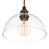 Emelia Pendant Light (ES) in Antiqued Brass