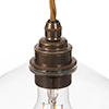 Emelia Pendant Light (ES) in Antiqued Brass