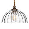 Emelia Fluted Pendant Light in Antiqued Brass