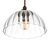 Emelia Fluted Pendant Light in Antiqued Brass