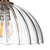 Emelia Fluted Pendant Light in Antiqued Brass