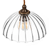 Emelia Fluted Pendant Light in Antiqued Brass