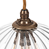 Emelia Fluted Pendant Light in Antiqued Brass