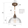 Emelia Fluted Pendant Light (ES) Antiqued Brass