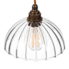 Emelia Fluted Pendant Light (ES) Antiqued Brass