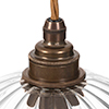 Emelia Fluted Pendant Light (ES) Antiqued Brass