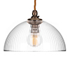 Emelia Fine Fluted Pendant Light Antiqued Brass