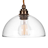 Emelia Fine Fluted Pendant Light (ES) Antiqued Brass