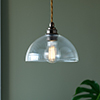 Emelia Fine Fluted Pendant Light (ES) Antiqued Brass