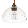 Emelia Fine Fluted Pendant Light (ES) Antiqued Brass