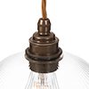 Emelia Fine Fluted Pendant Light (ES) Antiqued Brass