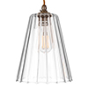 Evesham Fluted Pendant Light in Antiqued Brass