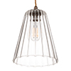 Evesham Fluted Pendant Light in Antiqued Brass