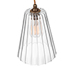 Evesham Fluted Pendant Light in Antiqued Brass