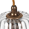 Evesham Fluted Pendant Light in Antiqued Brass