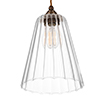 Evesham Fluted Pendant Light (ES) Antiqued Brass