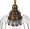 Evesham Fluted Pendant Light (ES) Antiqued Brass