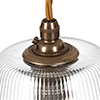 Evesham Fine Fluted Pendant Light Antiqued Brass