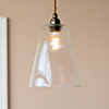 Evesham Fine Fluted Pendant Light (ES) Antiqued Brass