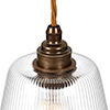 Evesham Fine Fluted Pendant Light (ES) Antiqued Brass