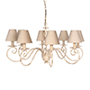 Scrolled Pendant Light in Old Ivory