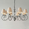 Scrolled Pendant Light in Polished