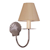 Single Shell Wall Light in Nickel Plate