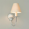 Single Shell Wall Light in Nickel Plate