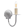 Single Shell Wall Light in Nickel Plate