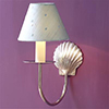 Single Shell Wall Light in Nickel Plate