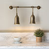 Double Howard Light in Antiqued Brass