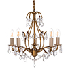 Devonshire Pendant Light in Old Gold