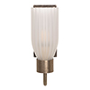 Morston Single Fluted Wall Light, Frosted Glass, in Antiqued Brass, 