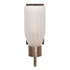 Single Morston Wall Light, Fluted Frosted Glass, in Antiqued Brass