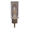 Single Morston Light, Antiqued Brass, Clear Glass