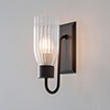 Single Morston Light in Beeswax, Fluted Glass