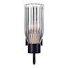 Single Morston Light in Matt Black, Fluted Glass