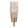 Single Morston Light in Old Gold, Fluted Glass