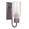 Single Morston Light in Polished, Fluted Glass