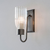 Single Morston Light in Polished, Fluted Glass